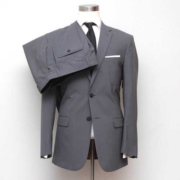 Jos A Bank‎ 42L Men's 2pc Suit Jacket Blazer Pant Size 36L Grey E01017